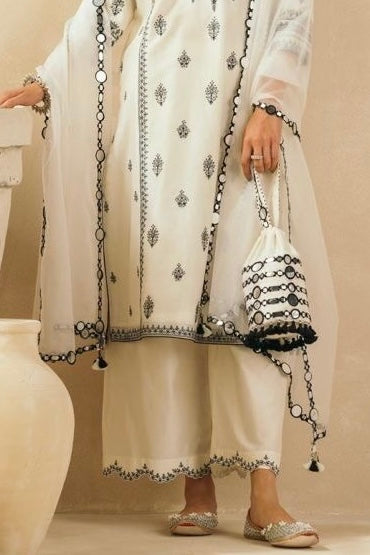 Embroidered Kurti Set with Potli Bag