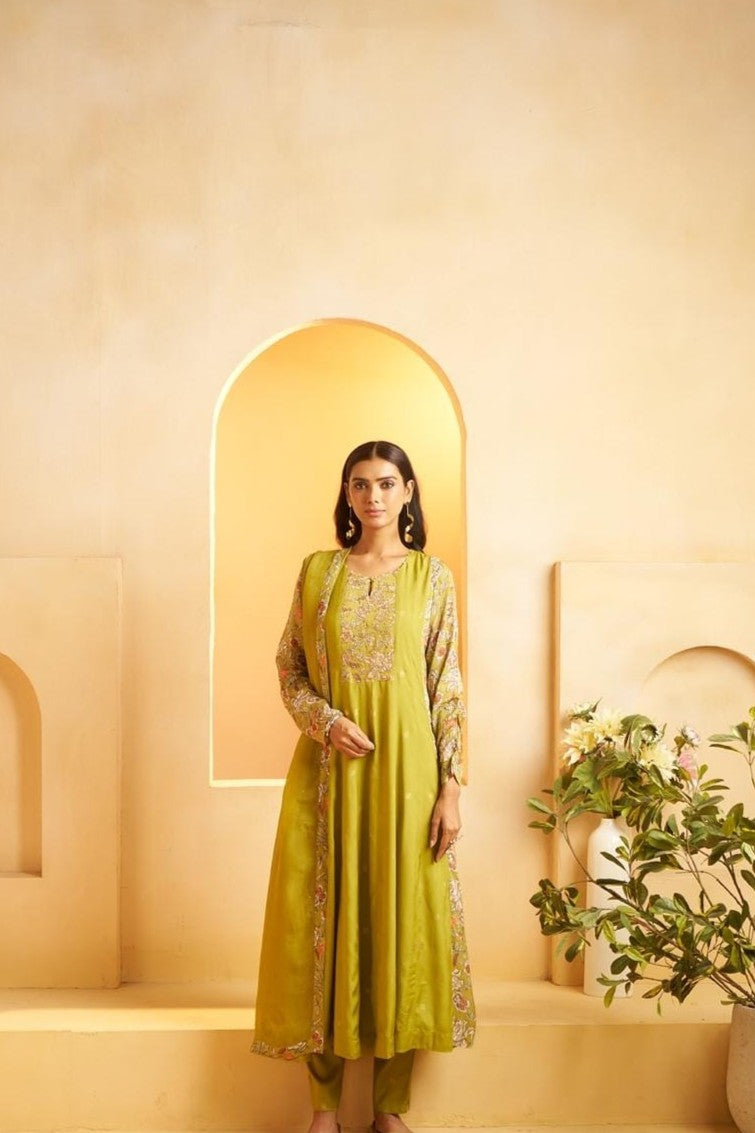 Yellow Ethnic Kurti Set