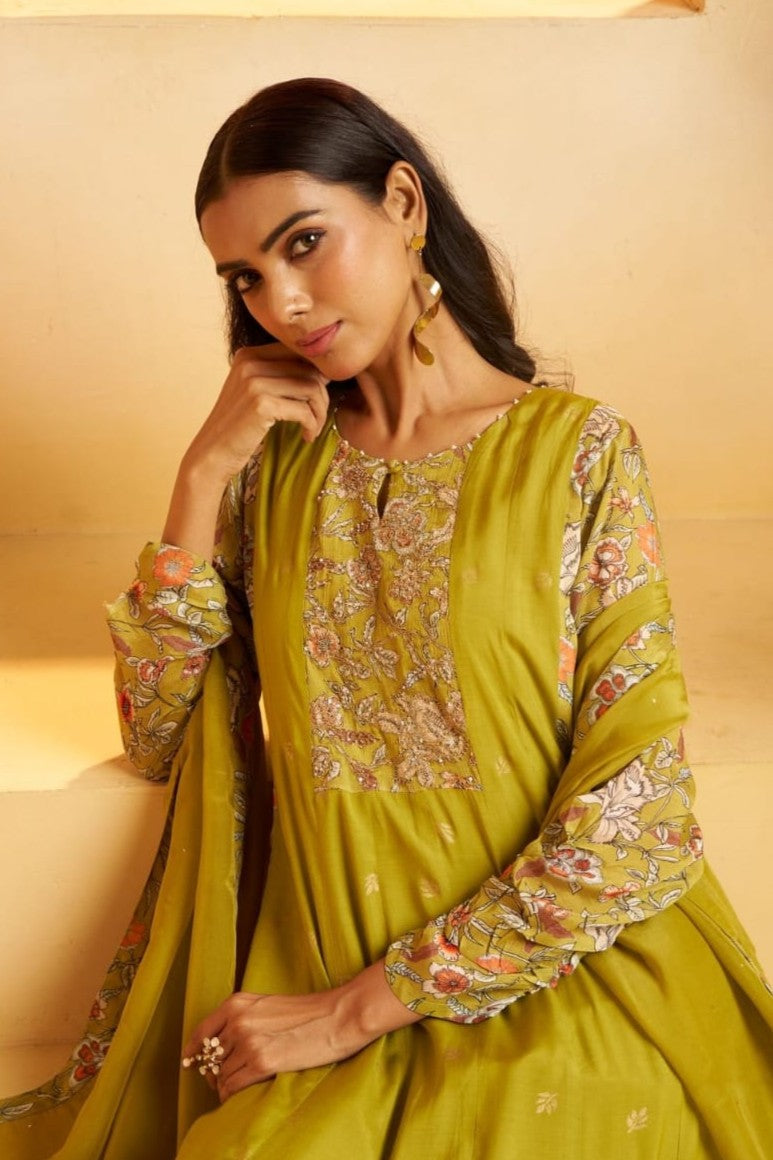 Yellow Ethnic Kurti Set