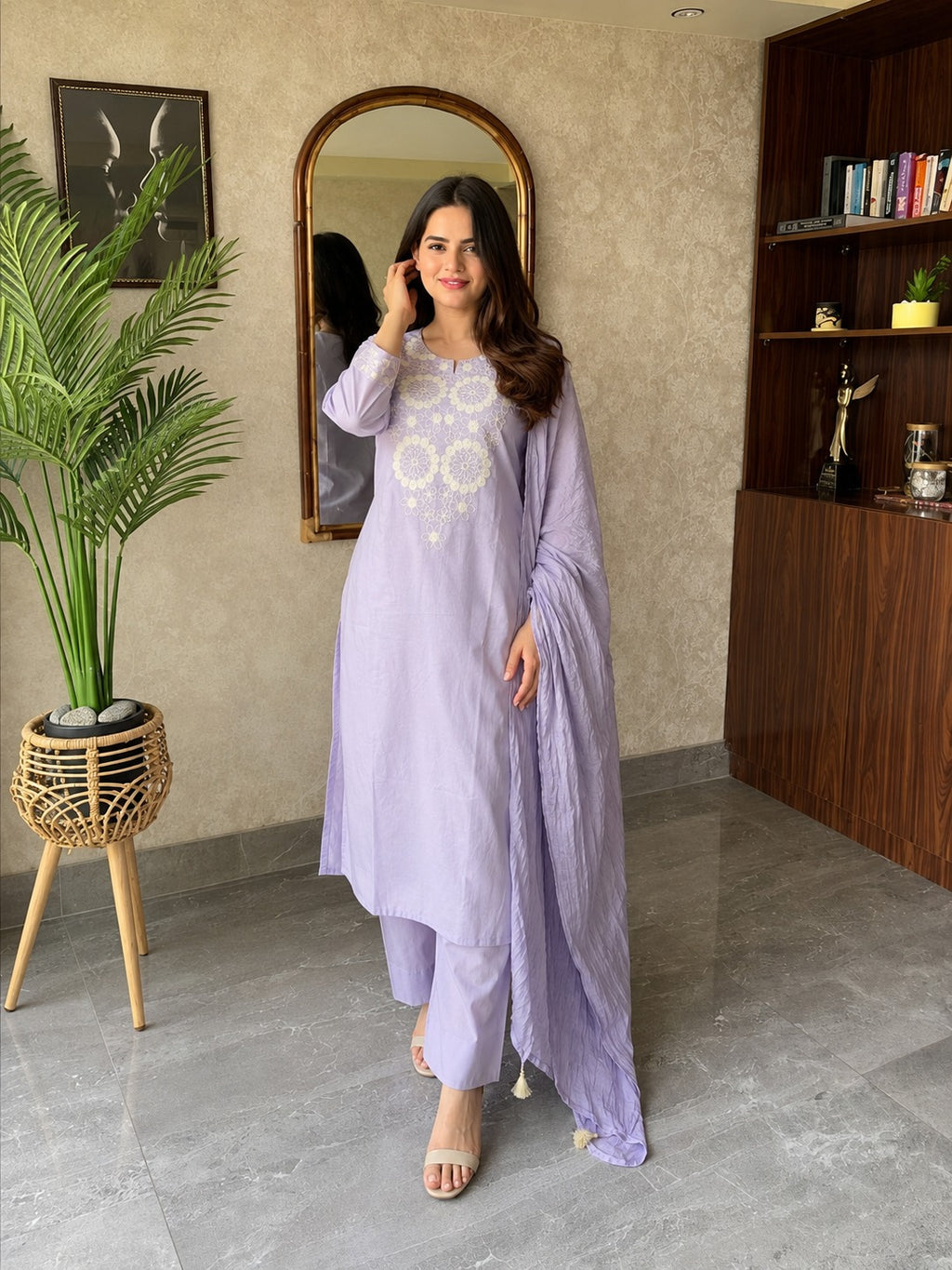 LAVENDER KURTI SET