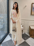 WHITE KURTI SET